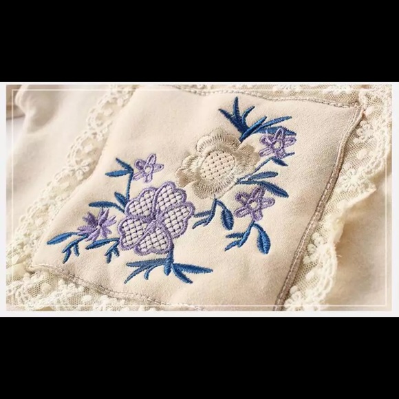 ❌ NWT Vintage Scalloped Embroider Sweatshirt Dress - Picture 3 of 15